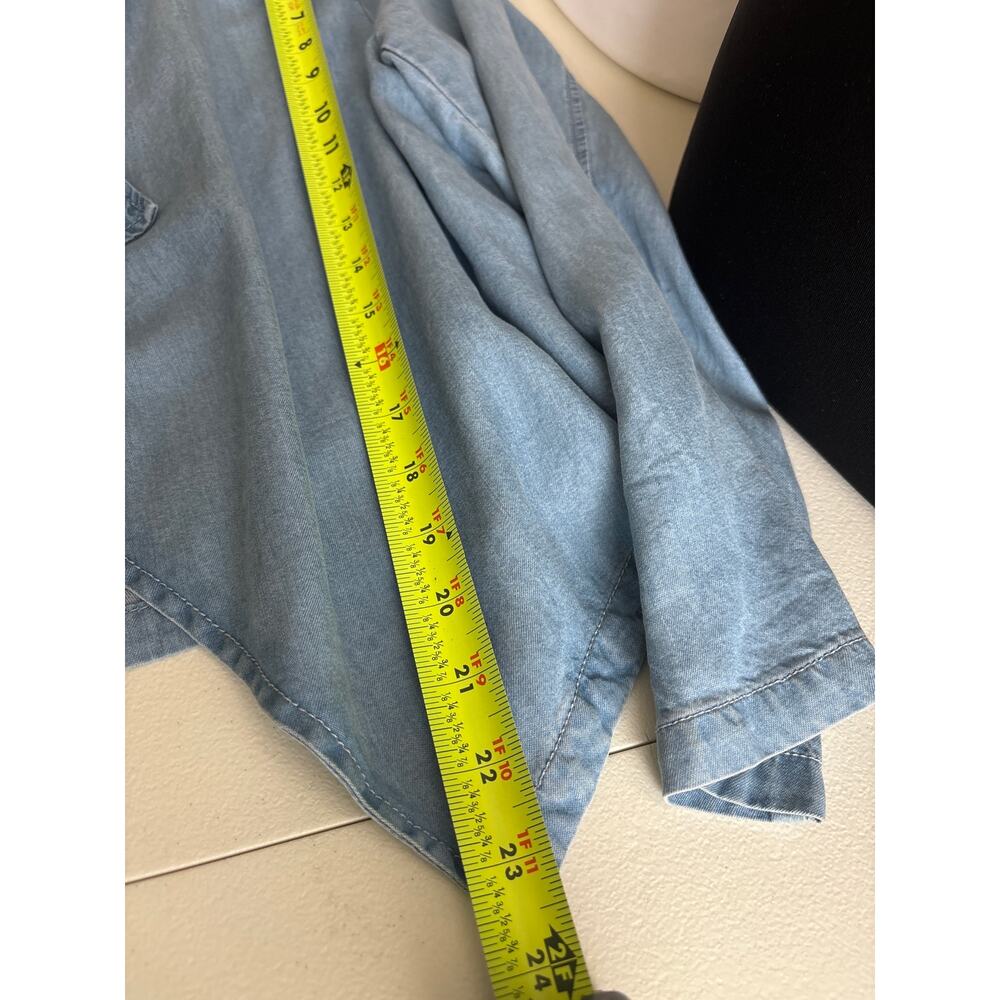 Soft Surroundings Chambray Open Front Shirt / Jacket – Size M - Picture 10 of 11